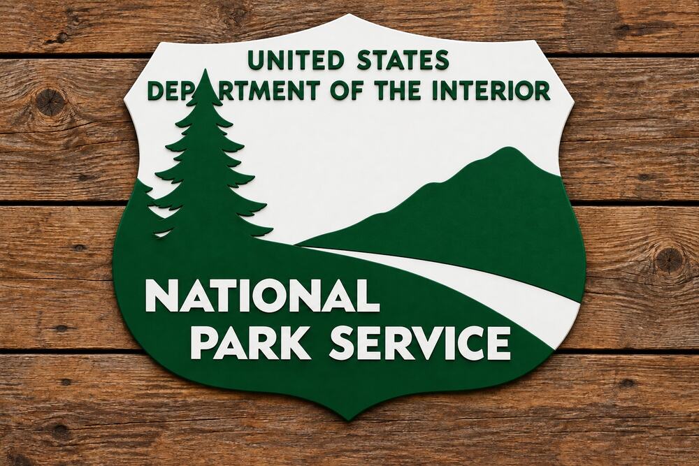 United States Department of the Interior National Park Service Sign Forest Camp